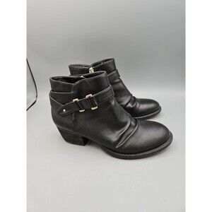 Dr. Scholl's Women's Joyful Ankle Boots Sz 6.5 M Black Bootie Zip